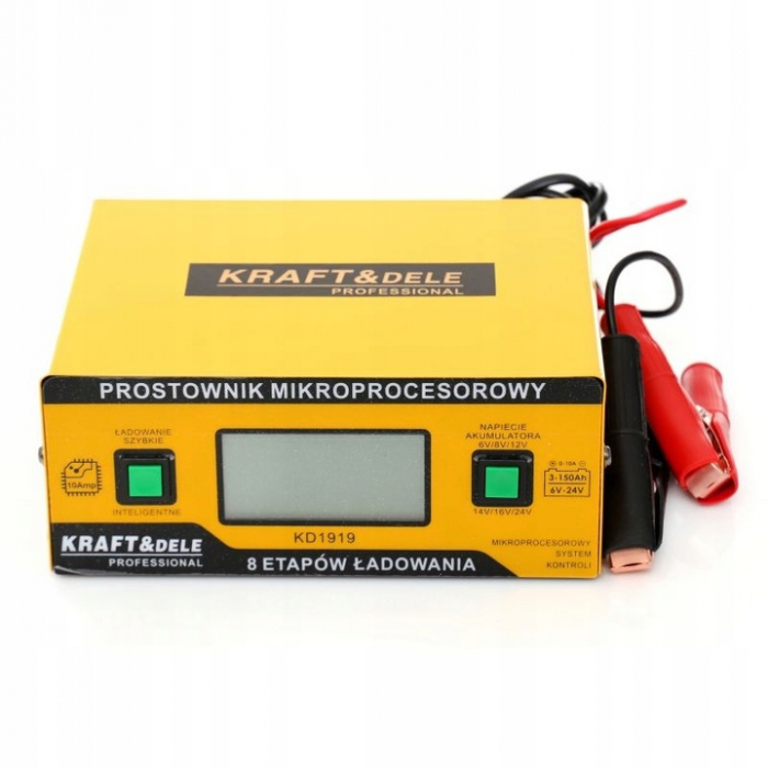 Redresor, incarcator baterie cu microprocesor 10A 6-24V 3-150Ah 6-8-12-14-18-24V auto (KD1919) [3]