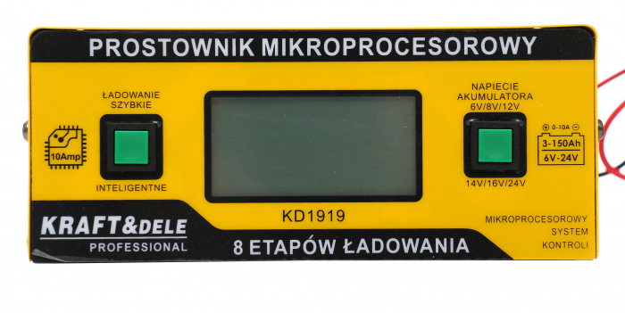 Redresor, incarcator baterie cu microprocesor 10A 6-24V 3-150Ah 6-8-12-14-18-24V auto (KD1919) [5]