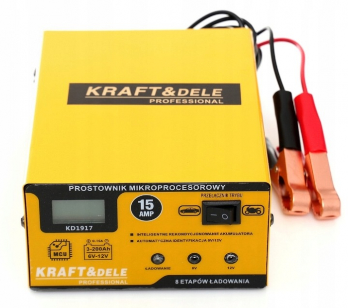 Resigilat-Redresor, incarcator baterie cu microprocesor 15A 6-12V 6-200Ah (KD1917) [5]