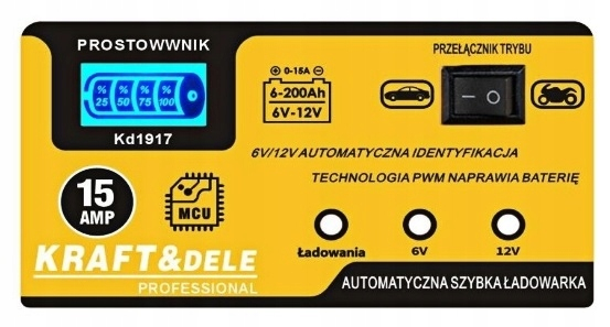 Resigilat-Redresor, incarcator baterie cu microprocesor 15A 6-12V 6-200Ah (KD1917) [4]