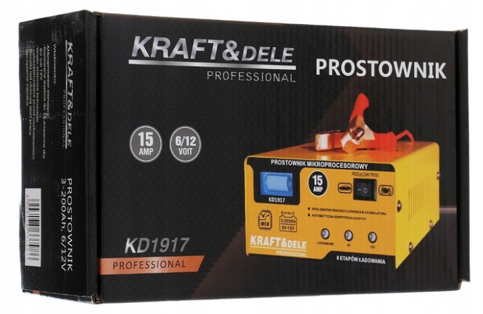 Resigilat-Redresor, incarcator baterie cu microprocesor 15A 6-12V 6-200Ah (KD1917) [2]