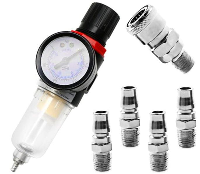 Regulator reductor presiune cu filtru de apa dezumidificator aer comprimat cu adaptoare (KD1495) [2]