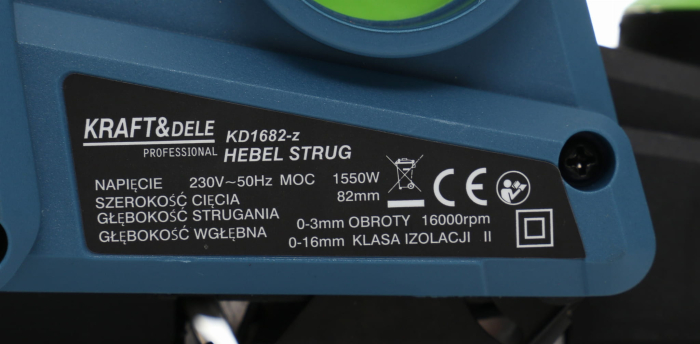 Rindea electrica 1550W aparat masina rindeluit de mana (KD1682-Z) [4]