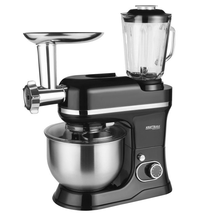 Robot bucatarie mixer planetar masina tocat carne 3000W, bol 5 litri, 3 palete diferite, 6 trepte viteza si PULSE (KD4147) [5]