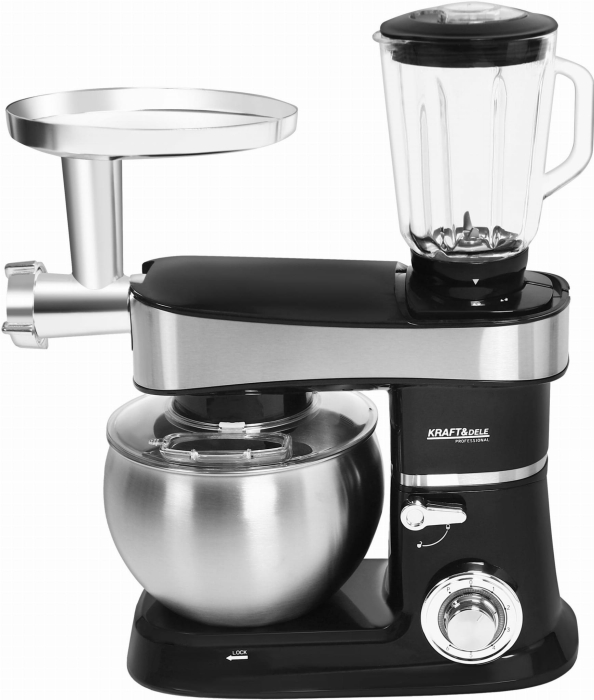 Robot de bucatarie multifuncțional 3 in 1, 2200W, Bol Inox 6L, Blender 1.5L si Masina de Tocat Carne (KD4164) [2]