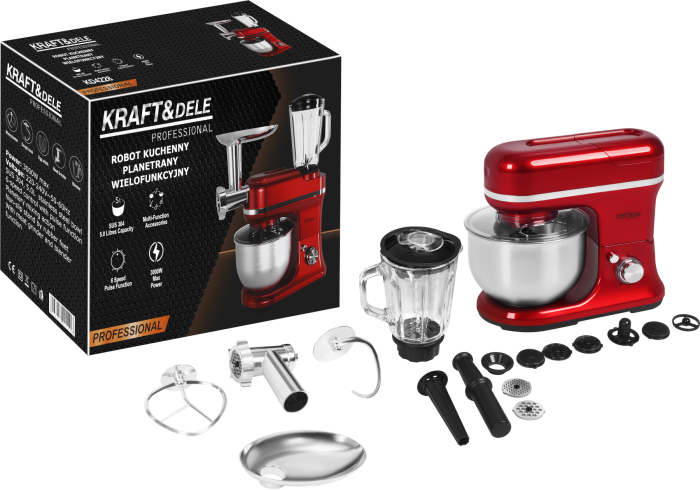 Robot de bucatarie planetar 3000W 5L multifunctional cu blender si masina de tocat (KD4228) [2]