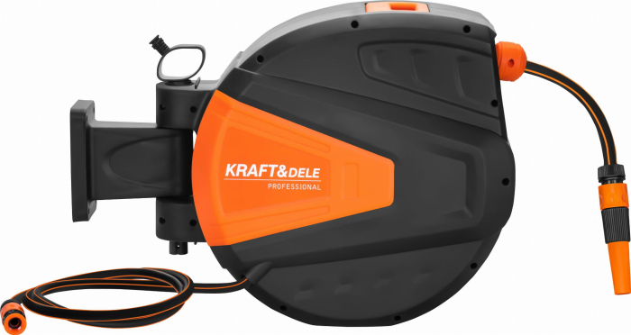 Rola automata furtun gradina 30m + 2m, 1/2", montare perete, derulare automata, 8-24 bar (KD2153) [8]