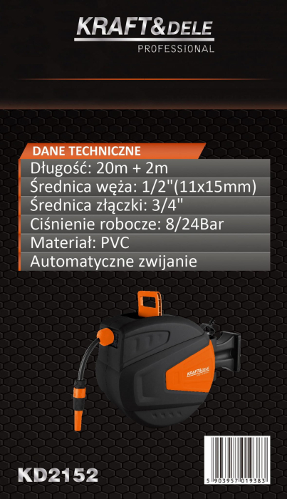 Rola automata pentru furtun de gradina 20m + 2m cu sistem de franare (KD2152) [5]