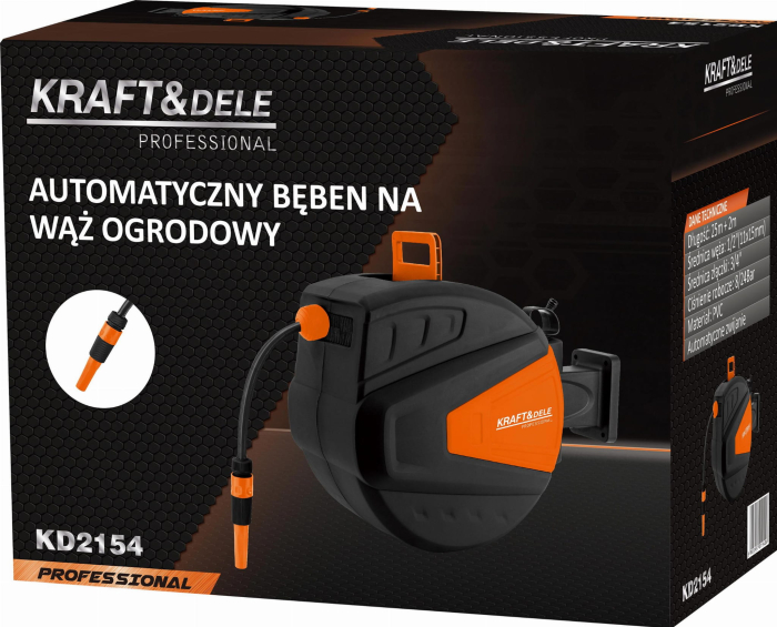 Rola automata pentru furtun de gradina 25m cu suport de perete (KD2154) [12]