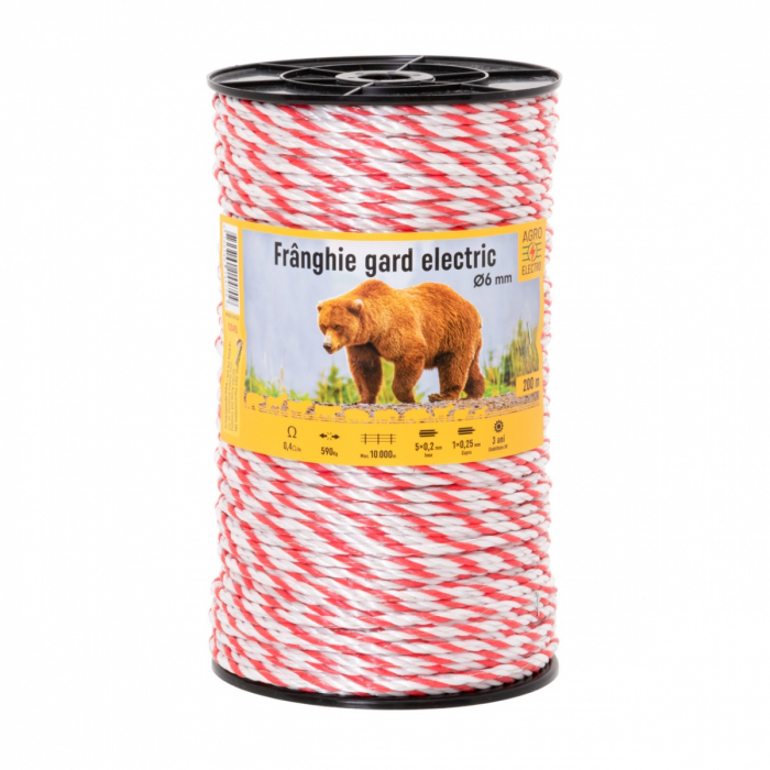 Rola fir franghie 200m 6mm 0.4 Ohm m gard electric (AGR0345) [1]