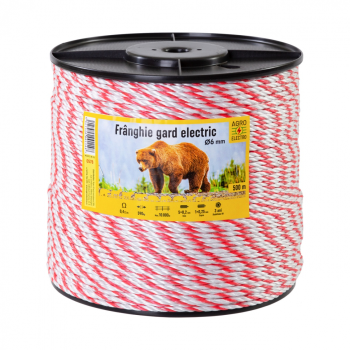Rola fir franghie 500m 6mm 0.4 Ohm m gard electric (AGR0578) [1]