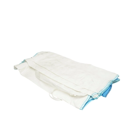 Sac big bag 100x100x130cm alb, capacitate 2000kg, tip U-Panel nelaminat, fund plan, top fusta 85cm (DISUX05) [5]