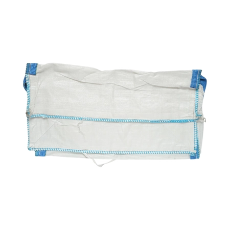 Sac big bag 95x95x120cm alb, capacitate 1500kg, tip U-Panel nelaminat, fund plan, top fusta 85cm (DISUX04) [3]