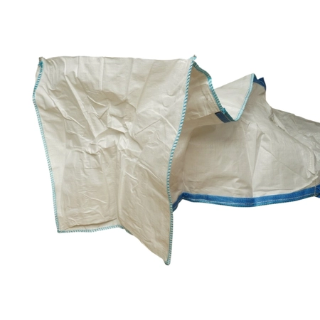 Sac big bag 95x95x165cm alb, capacitate 1500kg, tip U-Panel nelaminat, fund plan, top fusta 85cm (DISUX07) [3]