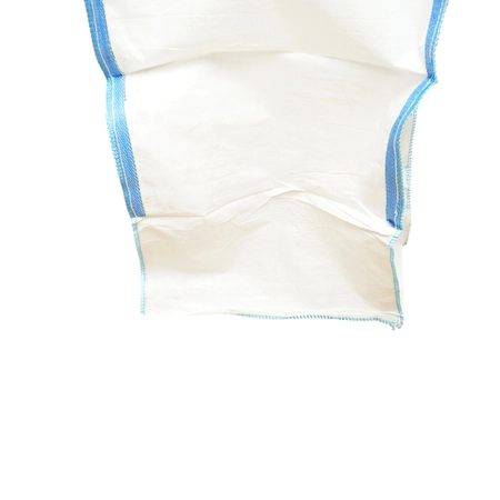 Sac big bag 95x95x180cm alb, capacitate 1500kg, tip U-Panel nelaminat, fund plan, top fusta 85cm (DISUX08) [6]