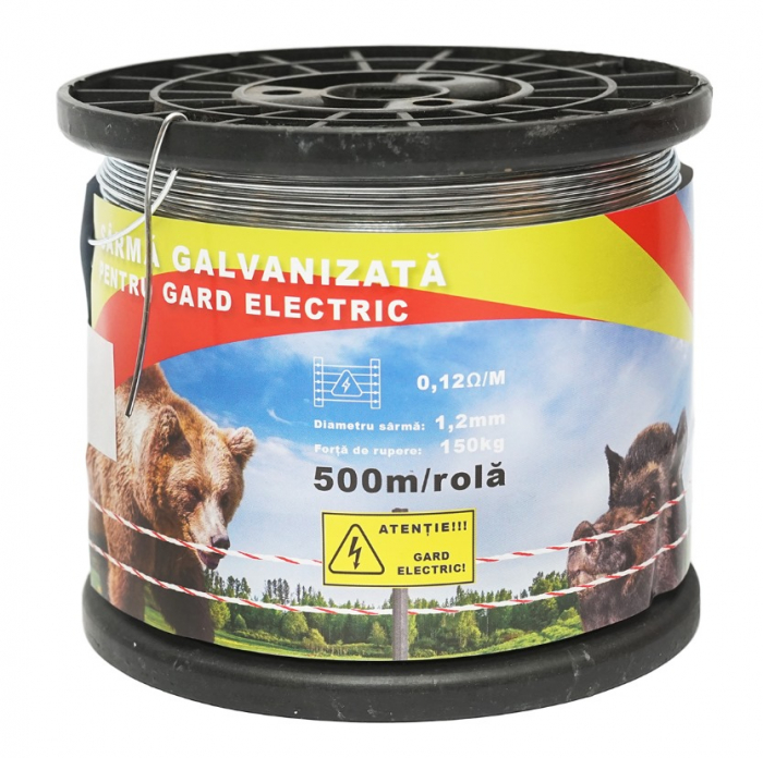 Sarma  500m galvanizata pentru gard electric 1.2mm mistret urs DISNX58 (BK87610) [1]