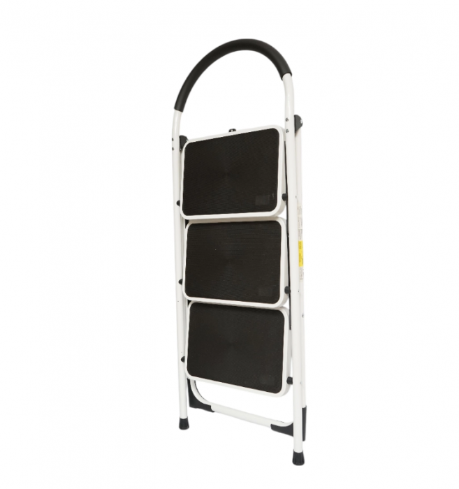 Scara metalica pliabila, 3 trepte cauciuc antiderapant, inaltime 127cm, sarcina maxima 150Kg (DISPN85) [2]