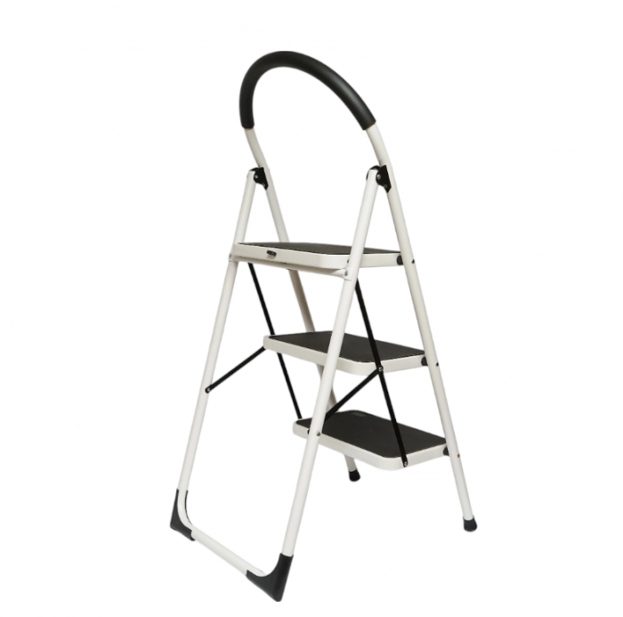 Scara metalica pliabila, 3 trepte cauciuc antiderapant, inaltime 127cm, sarcina maxima 150Kg (DISPN85) [3]