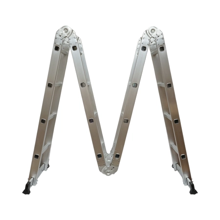 Scara multifunctionala aluminiu 3.7m, 4x3 trepte, pliabila cu balamale, sarcina maxima 150kg (DISVF06) [6]