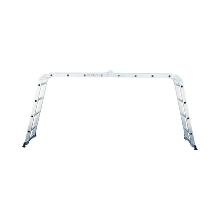 Scara multifunctionala aluminiu 3.7m, 4x3 trepte, pliabila cu balamale, sarcina maxima 150kg (DISVF06) [4]