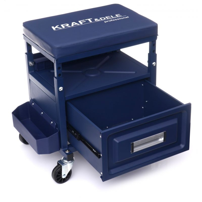 Scaun de atelier, cu sertar si spatii de depozitare 60x40x44,5 cm (KD10761) [4]