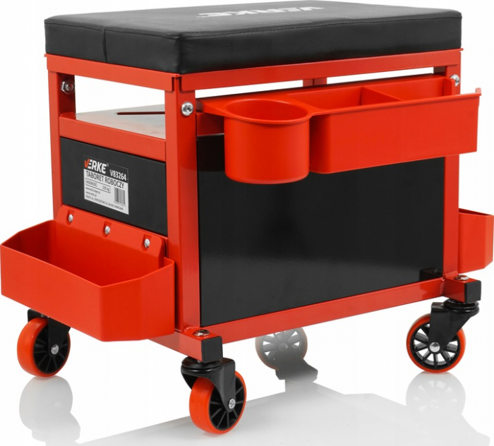 Scaun service auto cu sertar spatiu depozitare dulap scule roti 360 grade atelier mecanic (V83264) [5]