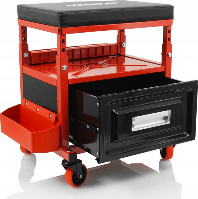 Scaun service auto cu sertar spatiu depozitare dulap scule roti 360 grade atelier mecanic (V83264) [8]
