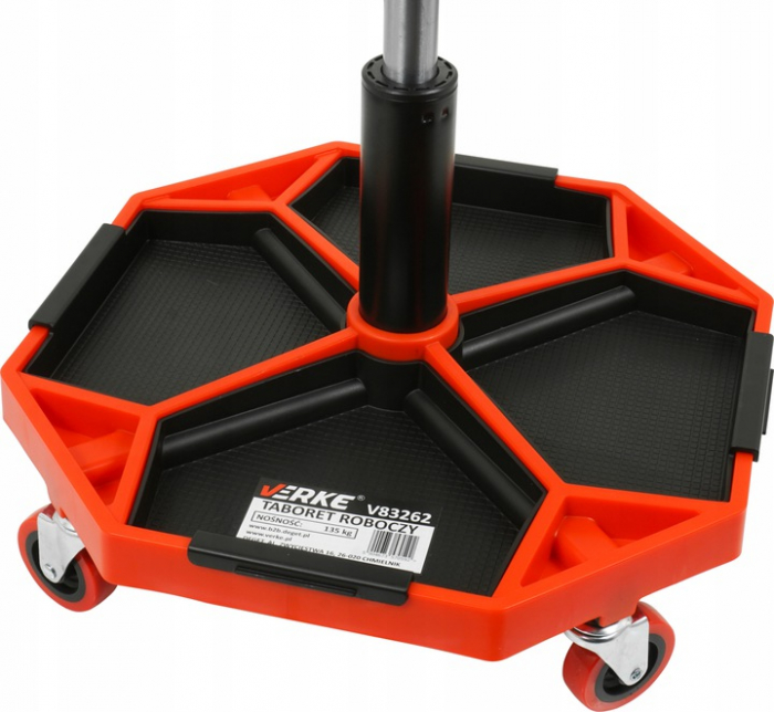 Scaun service auto inaltime reglabila 4 comparimente scule detasabile roti 360 grade atelier mecanic (V83262) [2]