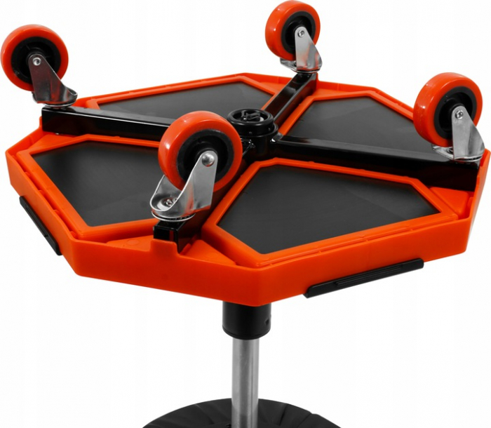 Scaun service auto inaltime reglabila 4 comparimente scule detasabile roti 360 grade atelier mecanic (V83262) [3]