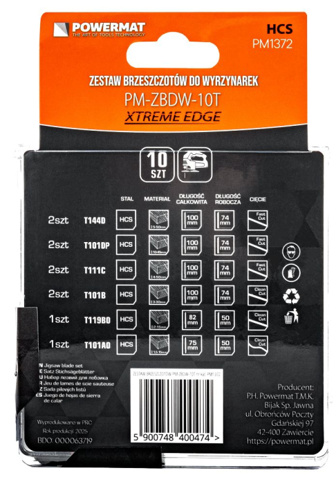 Set 10 panze pentru ferastrau pendular prindere tip T PM1372 (PM-ZBDW-10T) [4]