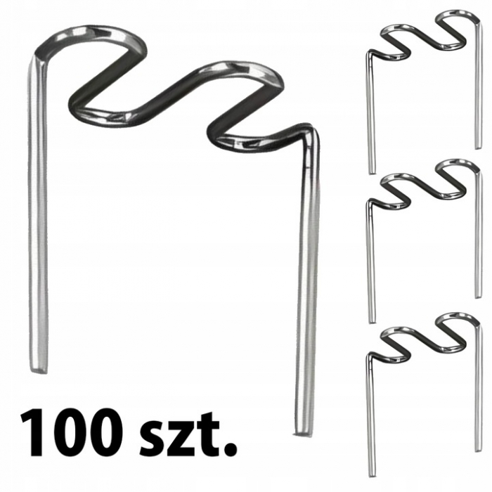 Set 100 capse cleme sarme agrafe sudat lipit plastic model tip ondulat (KD10766) [1]