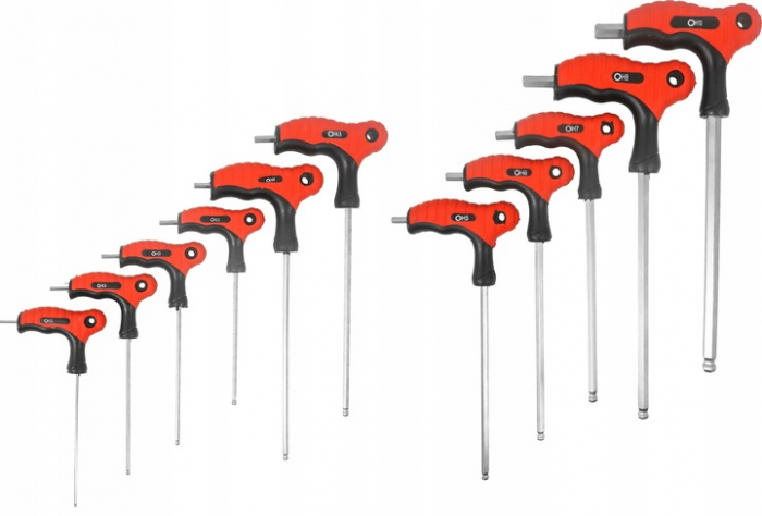 Set 11 chei imbus lungi cu maner 2-10mm surubelnita (V86435) [4]