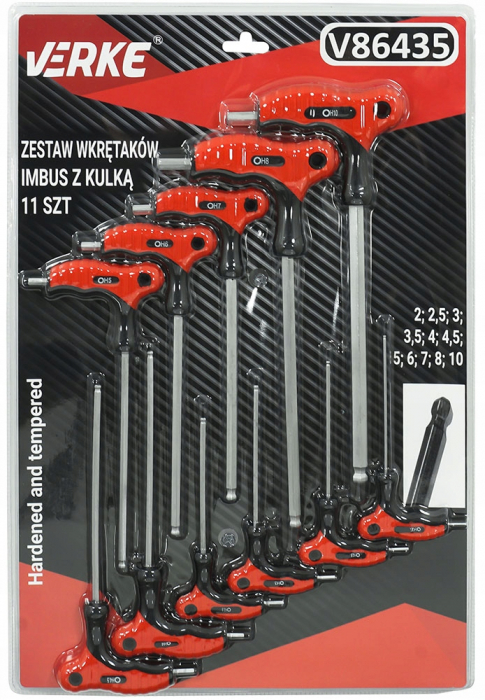 Set 11 chei imbus lungi cu maner 2-10mm surubelnita (V86435) [14]