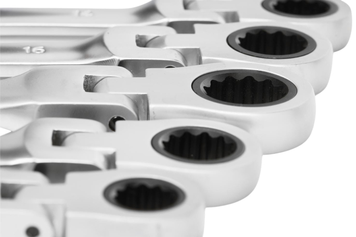 Set 12 chei cu clichet articulate 8-19mm 12bucati piese cap flexibil Cr-V (KD11304) [14]