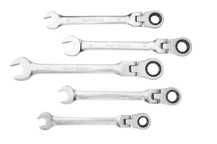 Set 12 chei cu clichet articulate 8-19mm 12bucati piese cap flexibil Cr-V (KD11304) [15]