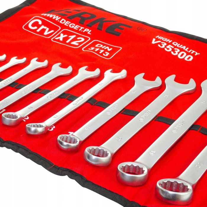 Set 12 chei fixe combinate 6-22mm 12bucati piese Chrome-Vanadium Cr-V (V35300) [7]