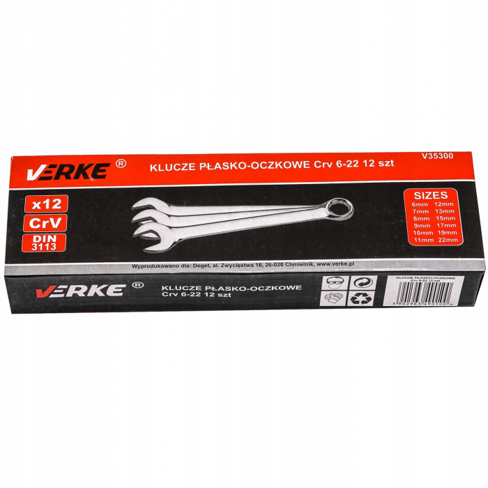 Set 12 chei fixe combinate 6-22mm 12bucati piese Chrome-Vanadium Cr-V (V35300) [2]