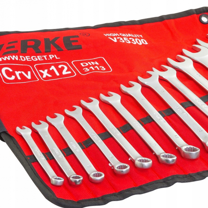 Set 12 chei fixe combinate 6-22mm 12bucati piese Chrome-Vanadium Cr-V (V35300) [6]