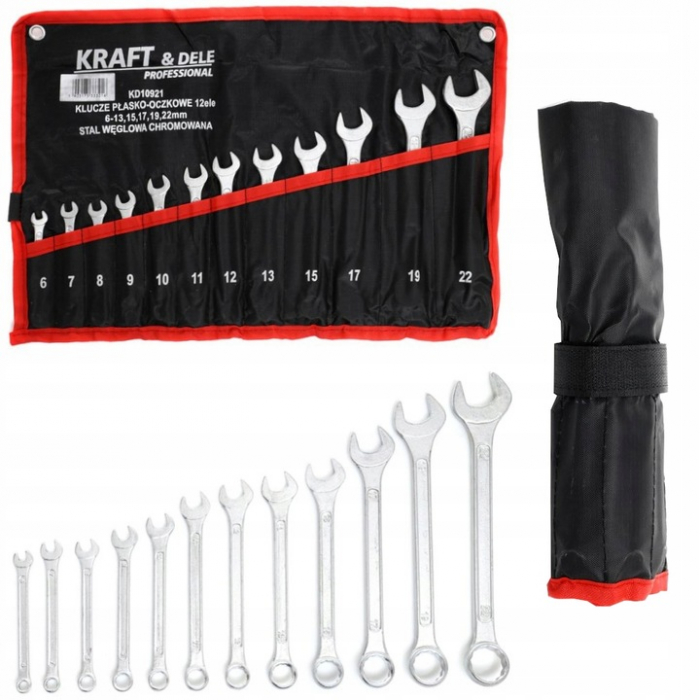 Set 12 chei fixe combinate 6-22mm 12bucati piese Cr-V (KD10921) [1]