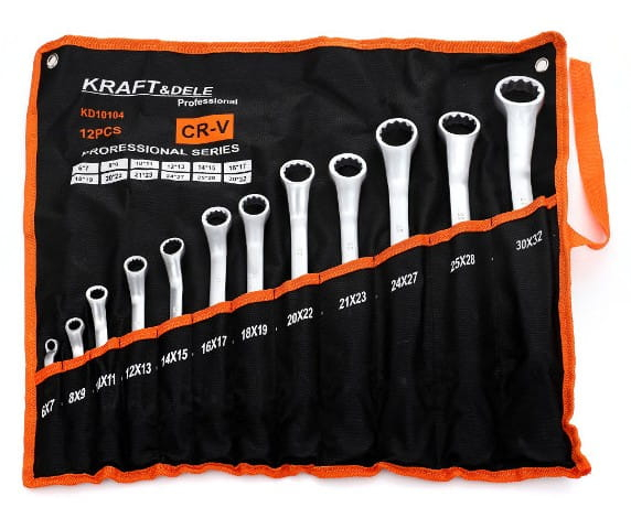 Set 12 chei inelare cu cot 6-32mm 12bucati piese Chrome-Vanadium Cr-V (KD10104) [6]
