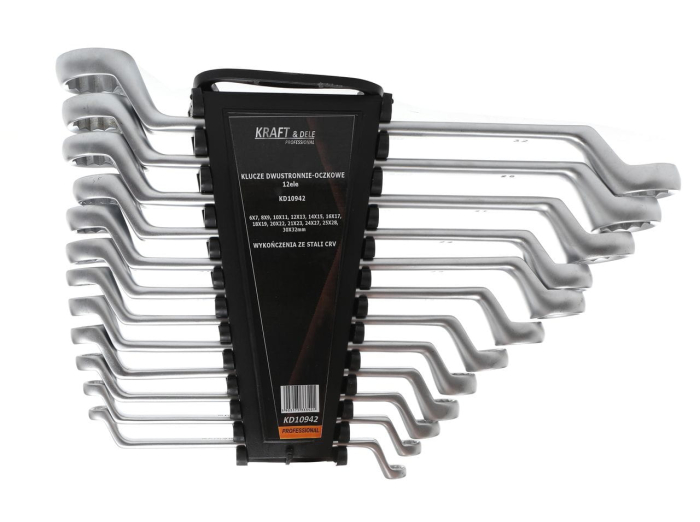 Set 12 chei inelare cu cot 6-32mm 12bucati piese Chrome-Vanadium Cr-V (KD10942) [2]