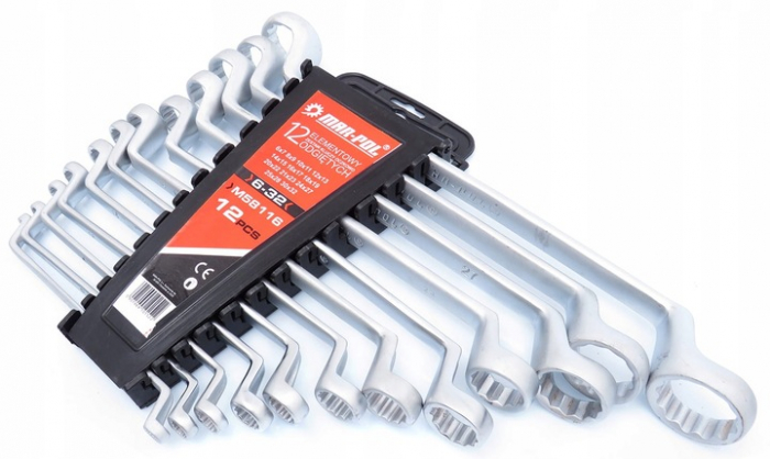 Set 12 chei inelare cu cot 6-32mm 12bucati piese Chrome-Vanadium Cr-V (M58116) [5]