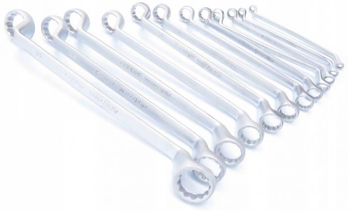 Set 12 chei inelare cu cot 6-32mm 12bucati piese Chrome-Vanadium Cr-V (M58116) [3]
