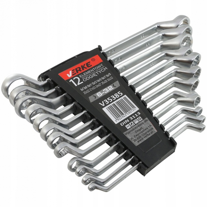Set 12 chei inelare cu cot 6-32mm 12bucati piese Chrome-Vanadium Cr-V (V35385) [4]