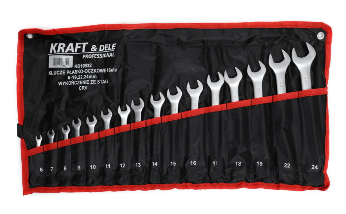 Set 16 chei fixe combinate 6-24mm 16bucati piese Chrome-Vanadium Cr-V (KD10932) [5]