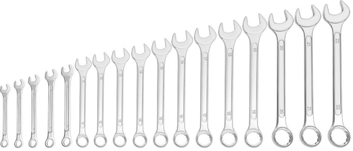 Set 17 chei fixe combinate 6-22mm 12bucati piese placate crom (KD10923) [6]