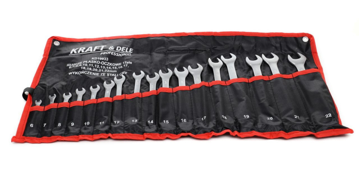 Set 17 chei fixe combinate 6-22mm 17bucati piese Chrome-Vanadium Cr-V (KD10933) [2]
