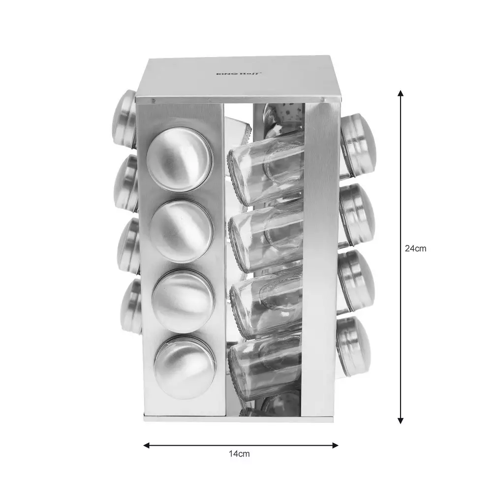 Set 17 piese pentru condimente din otel si sticla (KH-4007) [2]
