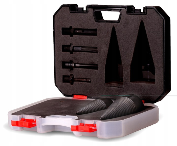 Set 2 burghie con despicator lemn pentru bormasina cu impact percutie + 3 adaptoare (S12043) [7]