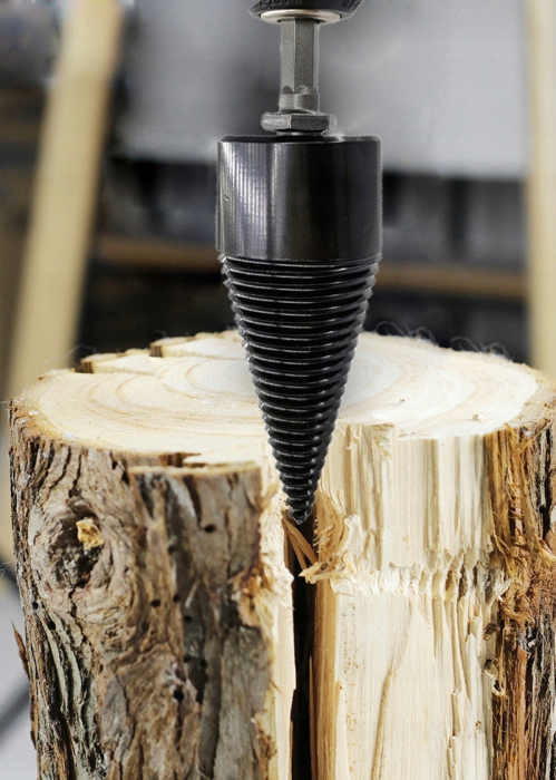 Set 2 burghie con despicator lemn pentru bormasina cu impact percutie + 3 adaptoare (S12043) [6]